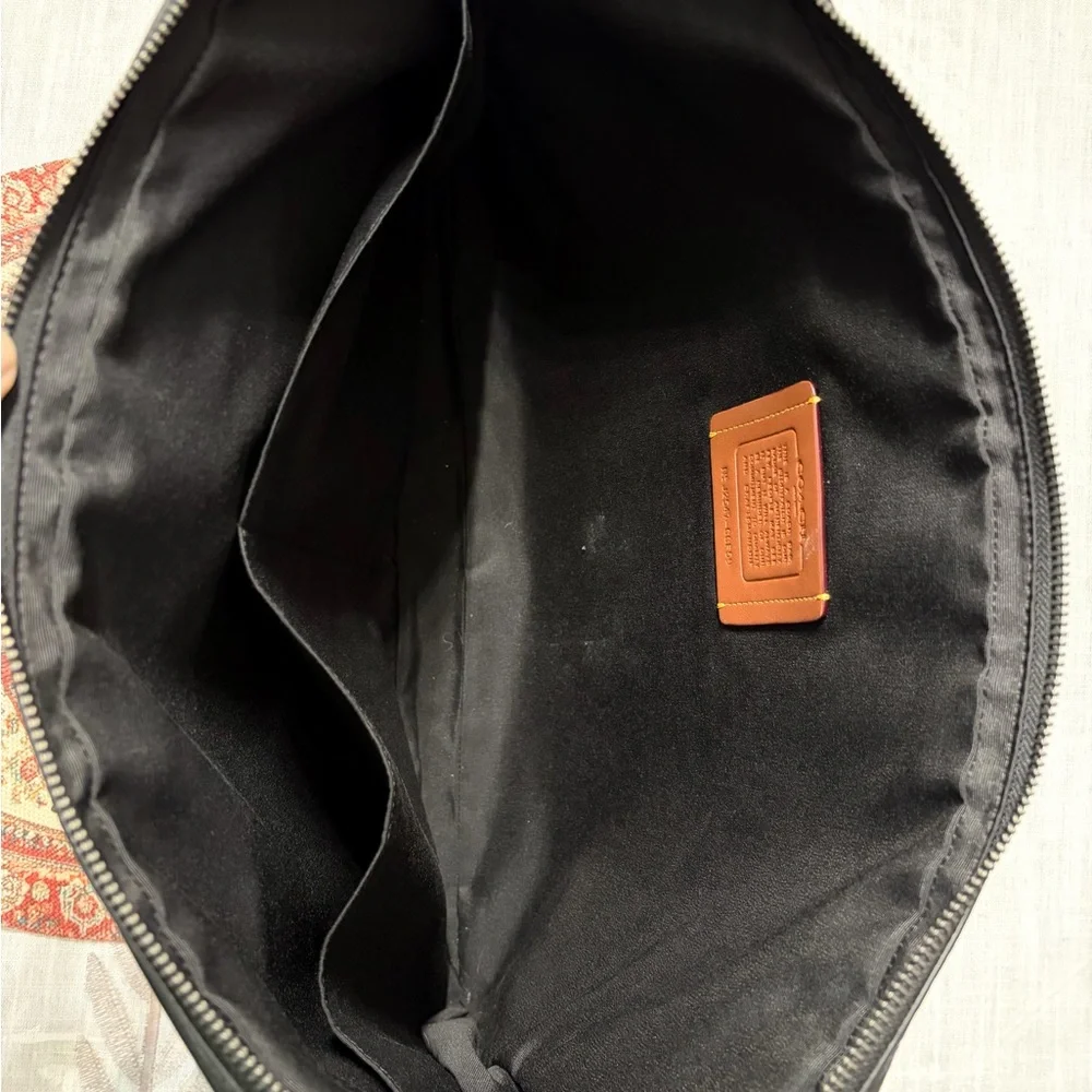 Coach Black Pebbled Leather Briefcase